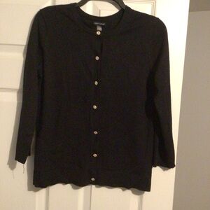 CABLE AND GAUGE PEARL BUTTON CARDIGAN SMALL